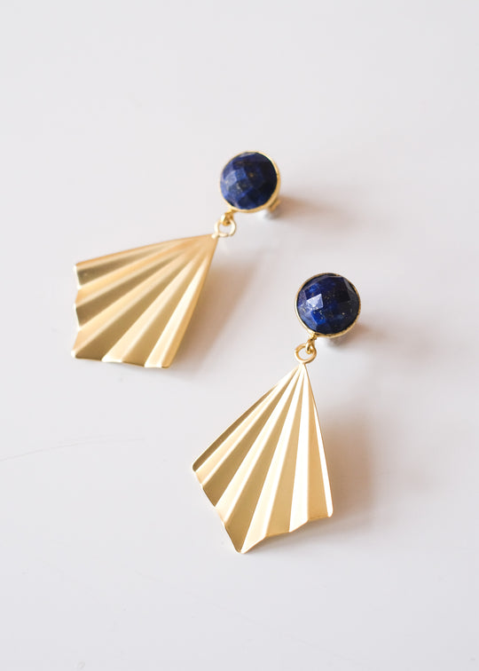 Bohemian oorbellen met lapis lazuli