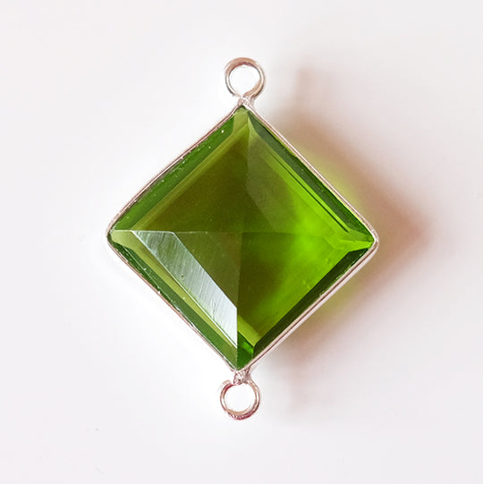 Link ruit peridot kwarts, zilver