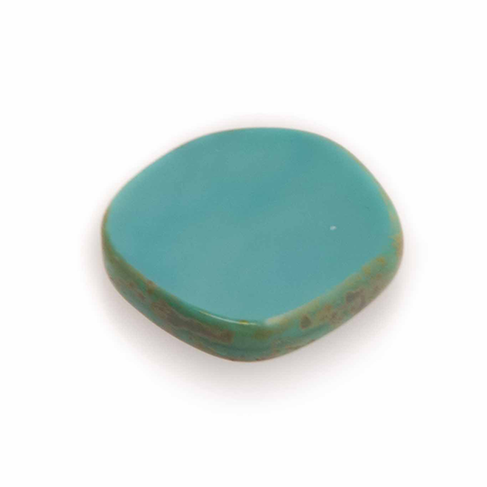 Onregelmatig rond 22 mm petroleumblauw