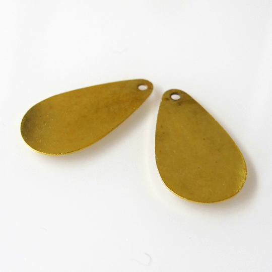 Ponsplaatje druppel goudkleurig