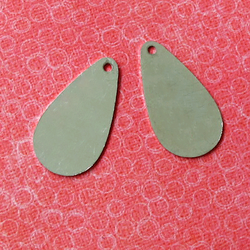 Ponsplaatje druppel zilverkleurig