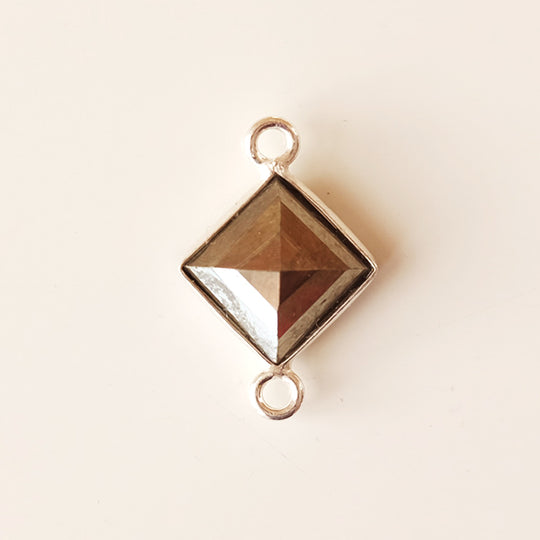 Link ruitje pyriet, zilver