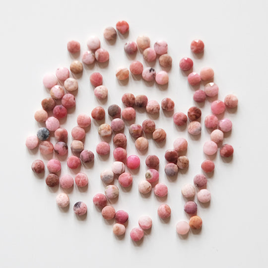 Kralen, mini schijfjes rhodoniet