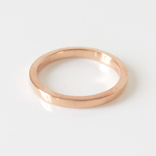 Ring roze verguld, maat 17