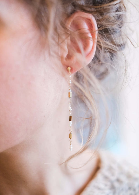 Fijne oorstekers met parels