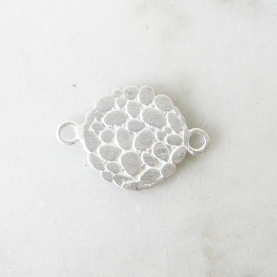 Link kiezeltextuur, verzilverd