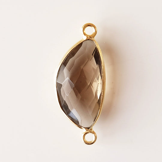 Link halve maan rookkwarts, verguld