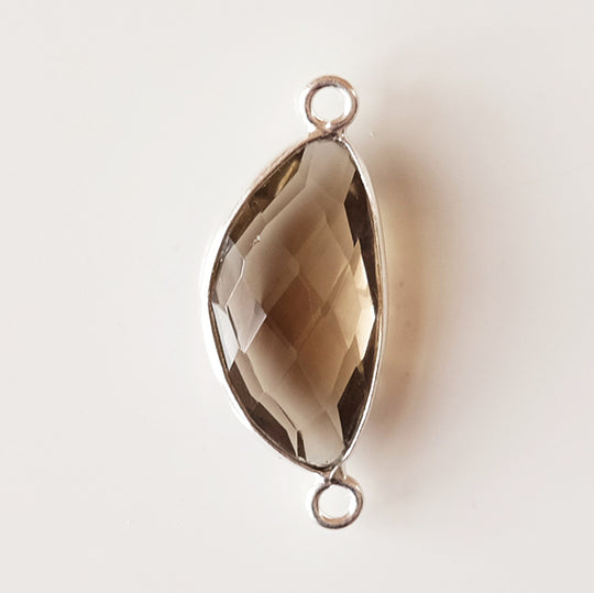 Link halve maan rookkwarts, zilver