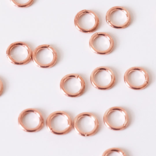 Open ringetje rose, 5 mm