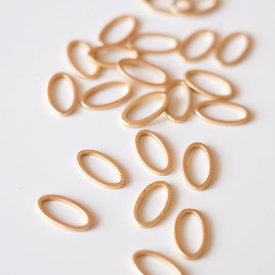 Schakel ovaal mat verguld, mini