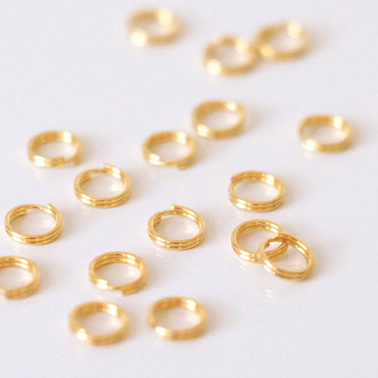 Dubbel ringetje verguld 5 mm