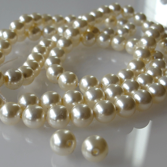 Kraal Swarovski-kristal parelmoer 5 mm Cream White