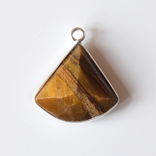 Hanger waaier tijgeroog, zilver