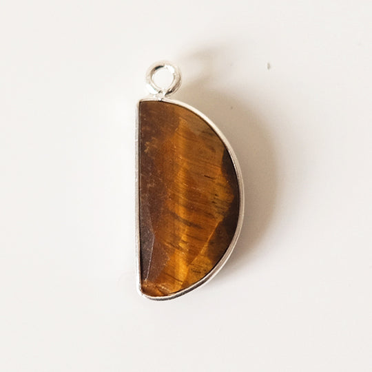 Halve maan tijgeroog zilver