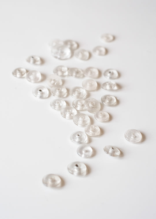 Vintage schijfje Muranoglas, transparant