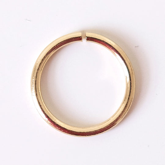 Open ringetje goud, 16 mm