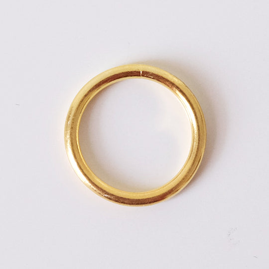 Open ringetje verguld, 15 mm
