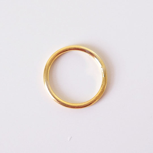 Gesloten ringetje verguld, 12 mm