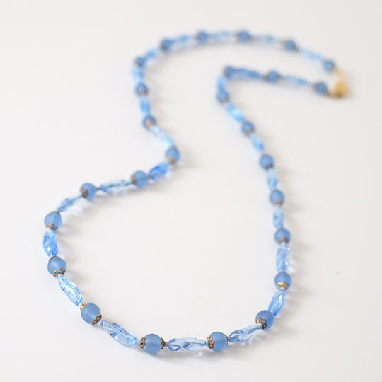 Vintage halssnoer blauw
