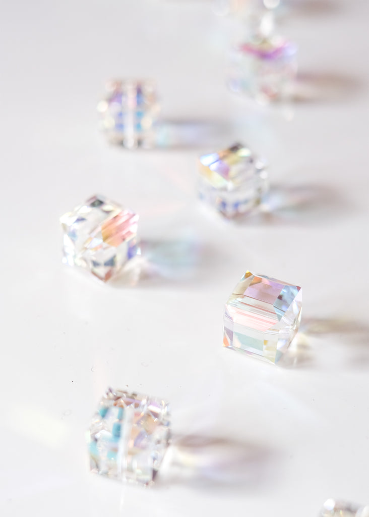 vintage swarovski kristallen kralen met regenboog finish