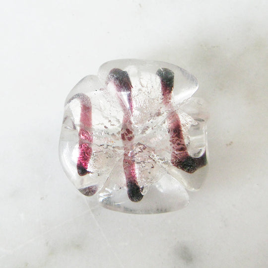 Klavertje Muranoglas gestreept