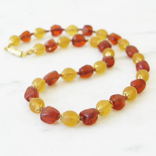 Vintage halssnoer bruin