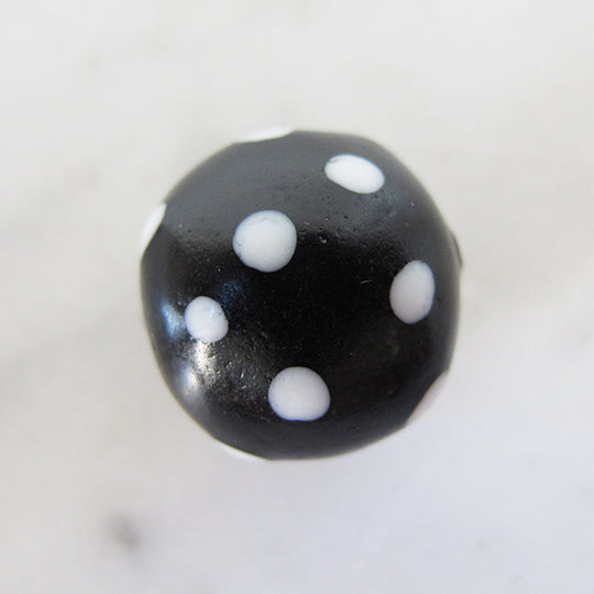 Vintage kraal muranoglas polka dot