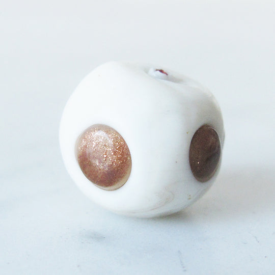 Vintage kraal muranoglas met aventurijn