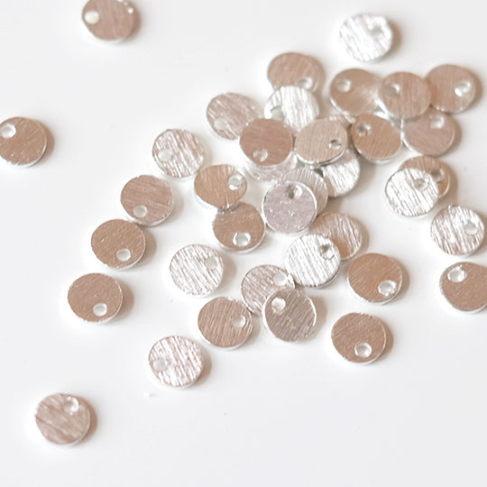 Mini plaatje geborsteld, sterling zilver