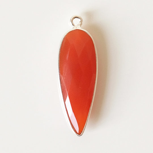 Hanger traan carneool zilver