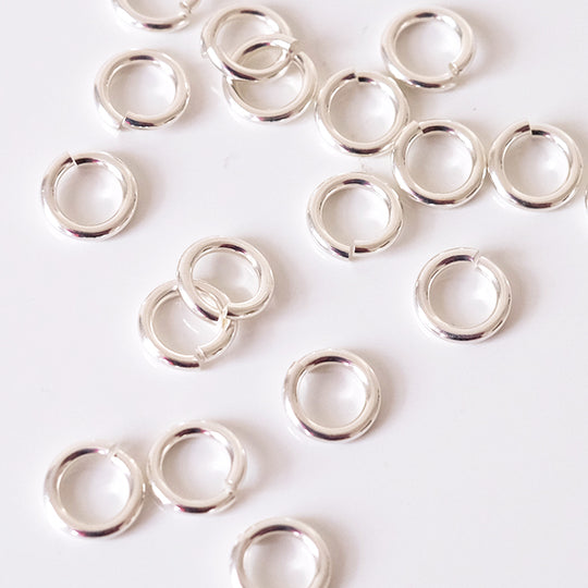 Open ringetje zilver, 7 mm