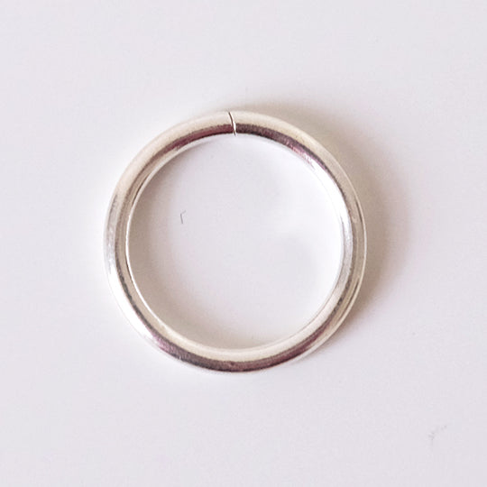 Open ringetje zilver, 15 mm