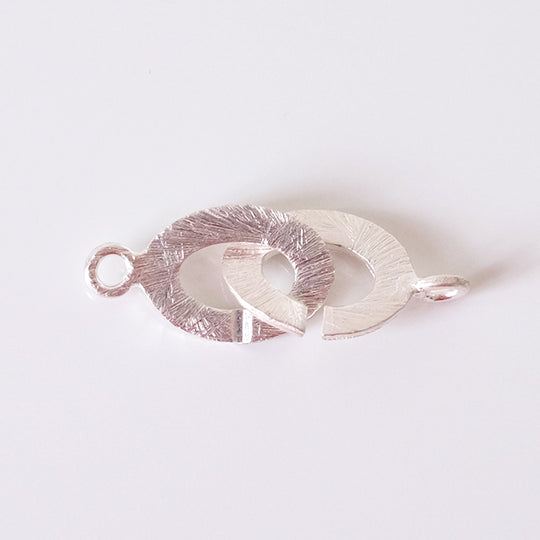 Designsluiting ovaal, zilver
