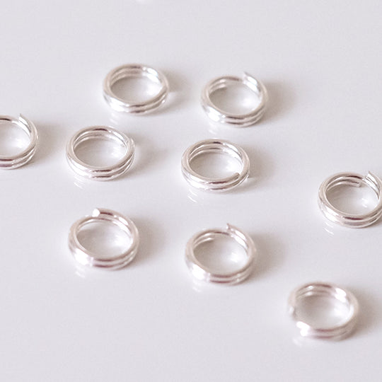 Dubbel ringetje zilver, 6 mm