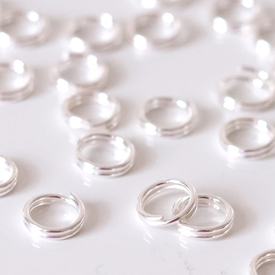 Dubbel ringetje zilver, 7.3 mm