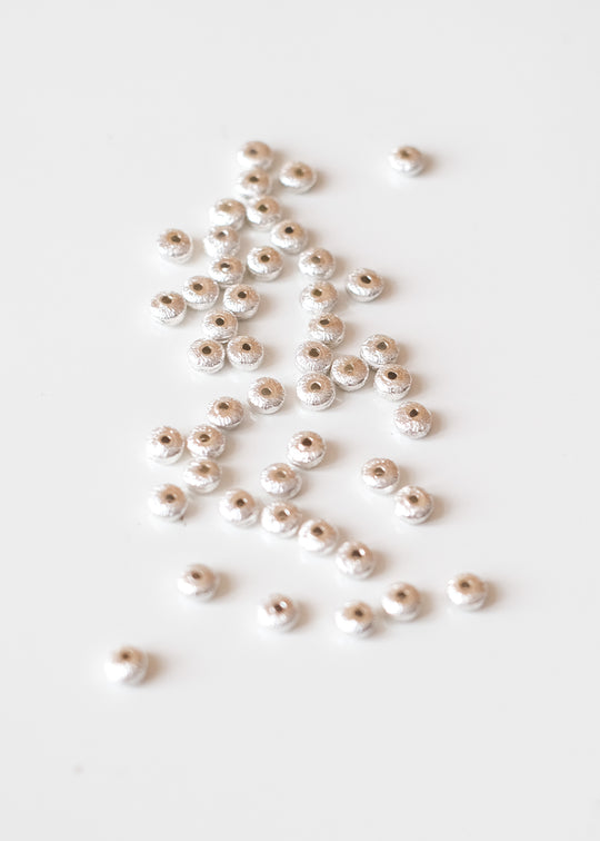 Schijfje geborsteld mini, zilver